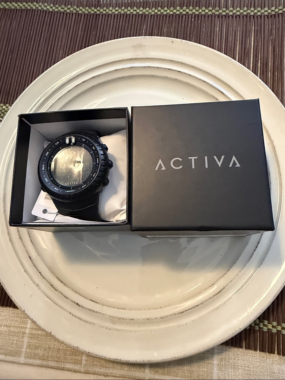 Ativa Men's Black Sport Watch with Black Dial and Strap